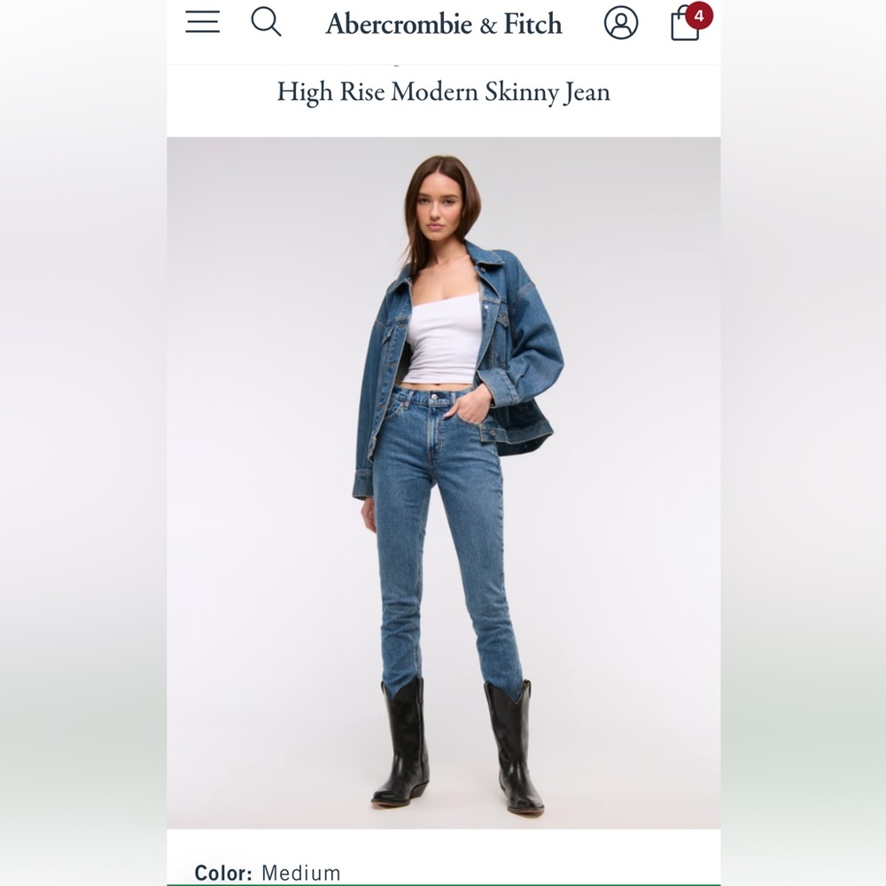 Abercrombie & Fitch Blue Straight Leg Jeans